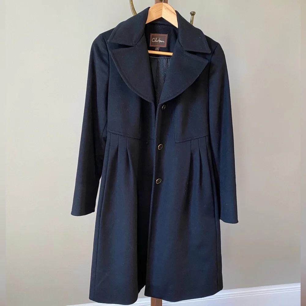 Navy Cole Haan Coat - Picture 2 of 4